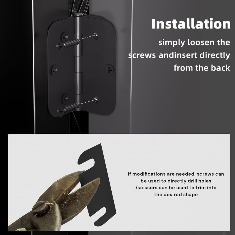 QUFA Door Hinge Shims, Filling Gaps in Interior Doors Adjusting The Spacing to Align Them, Used to Solve Problems Such As Door Air Leakage, Can Be Trimmed,3.5 Inch (10, 3.5 Inch Hinge Shims) - Image 3
